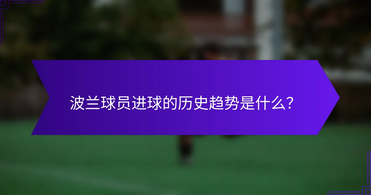 波兰球员进球的历史趋势是什么?