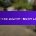 访问详细足球运动员统计数据的会员福利