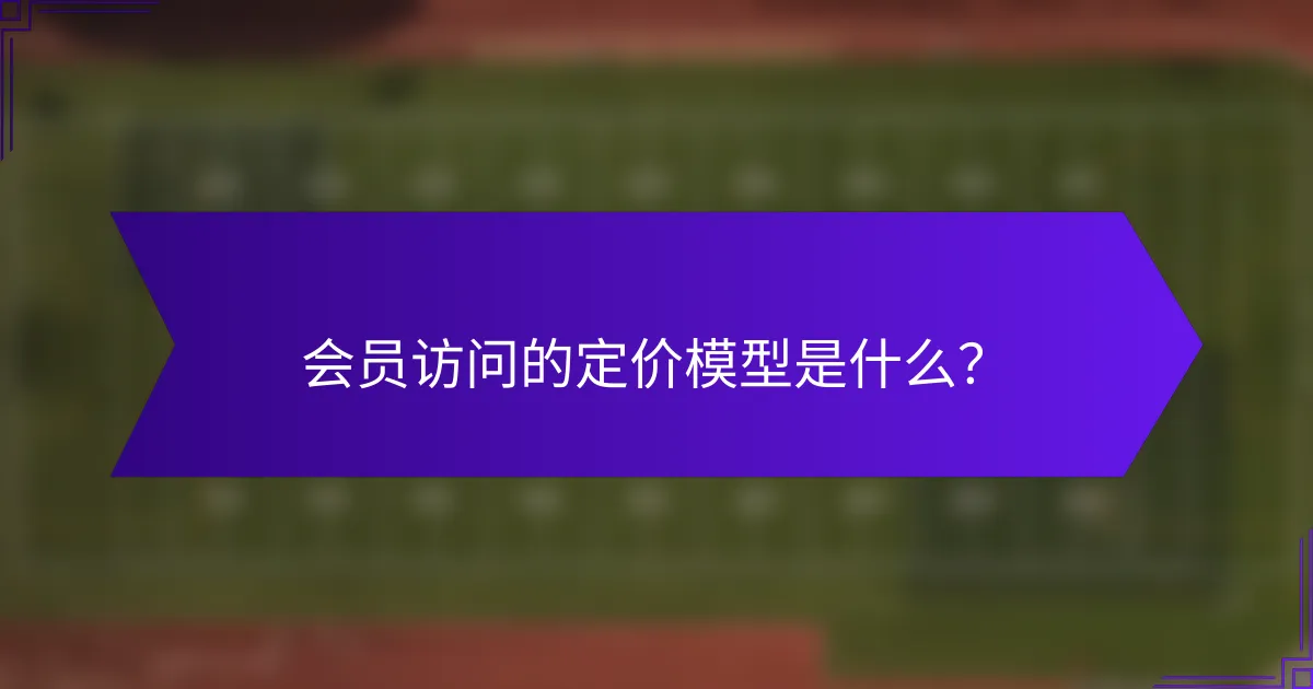 会员访问的定价模型是什么?